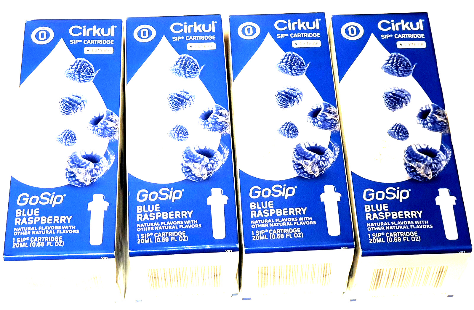 (4 pack) Cirkul Blue RaspberryGoSip Flavor Cartridges - Dye Free Sugar Free gallery