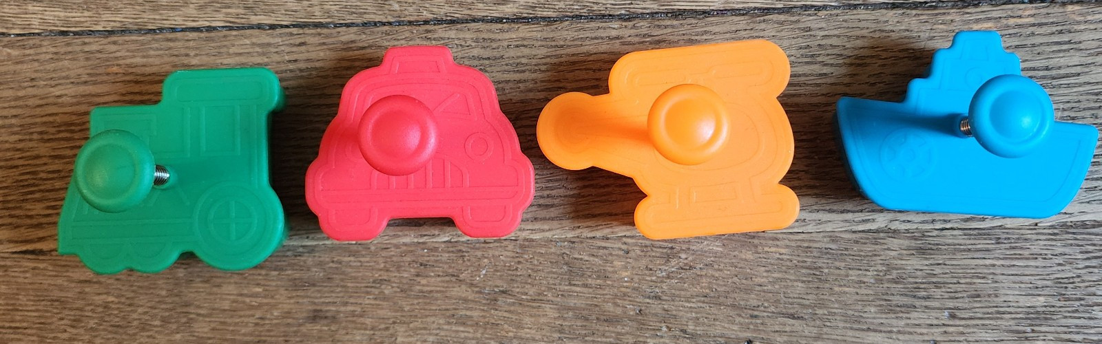 Transportation Theme Cookie Cutter Stamper 4 Piece Train Plane Boat Helicopter gallery