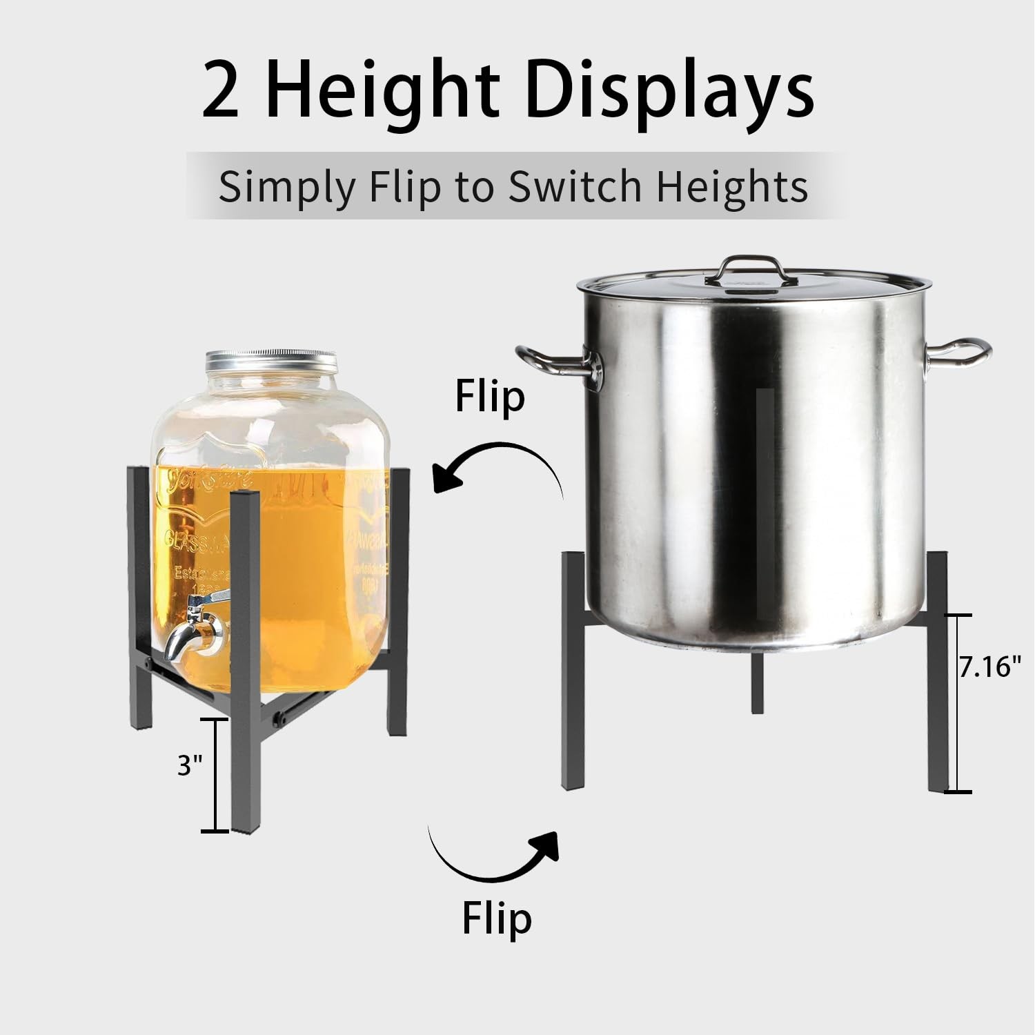 Adjustable 2-5 Gallon Water Dispenser Stand for Kitchen Adjustable Height gallery
