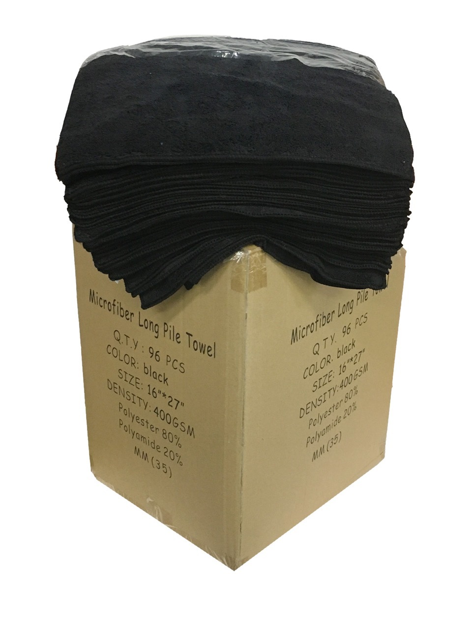 96 Case of Microfiber 400GSM Professional 16"x27" Salon Towels (Black) gallery