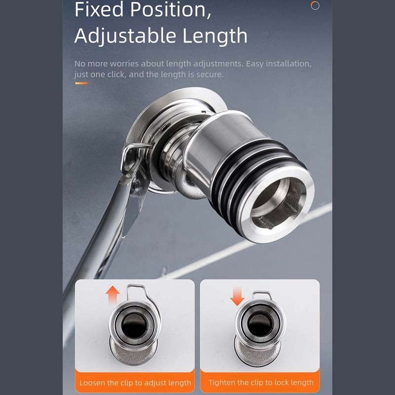360 Degree Rotating Adjustable Shower Faucet Adapter Flexible Connector 2pcs gallery