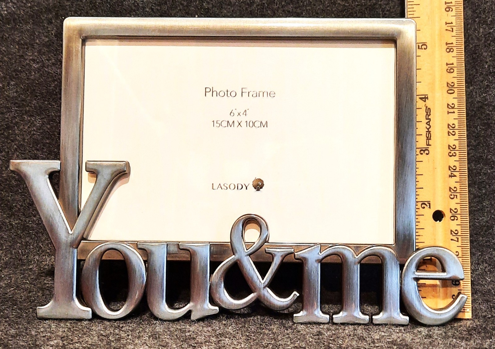 "You & Me" Rectangular Brushed Nickle Picture Frame For 6 X 4 Photos! gallery