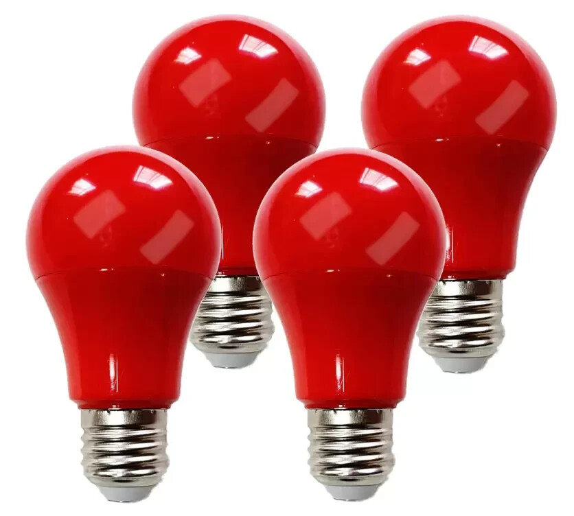 4 Pack LED Red Light Bulb, 60W Equivalent A19 Color Bulbs E26 Medium... gallery