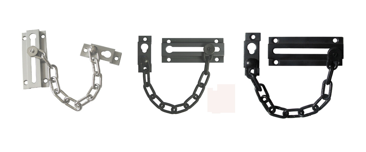 House Guard Hardware Security Door Chain Satin Nickel Oil Rubbed Bronze Finish gallery