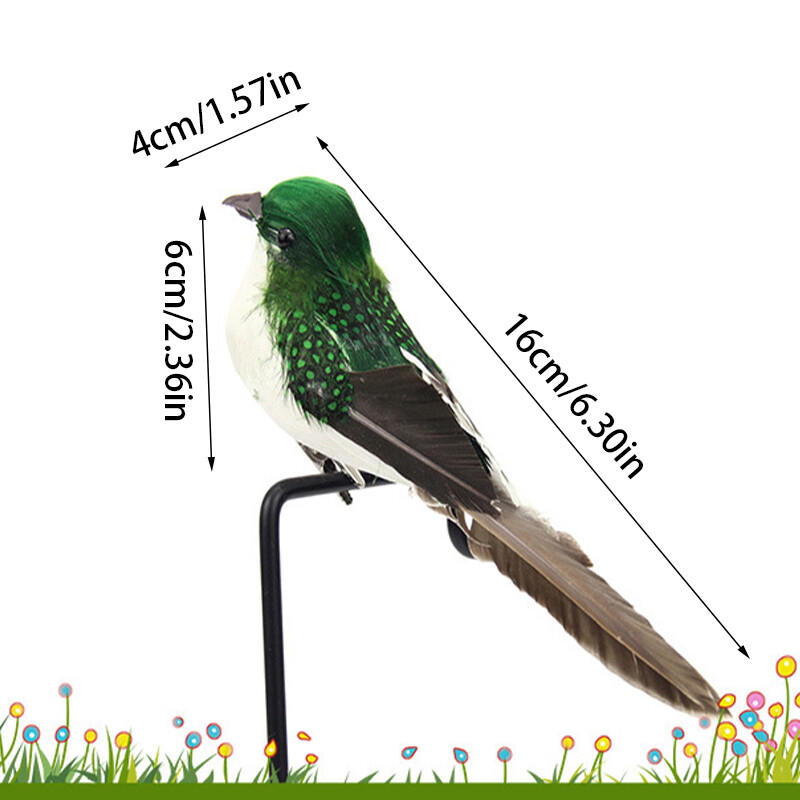 4pcs Mini Artificial Birds Fake Feather Foam Sparrow Home Garden Ornaments Craft gallery