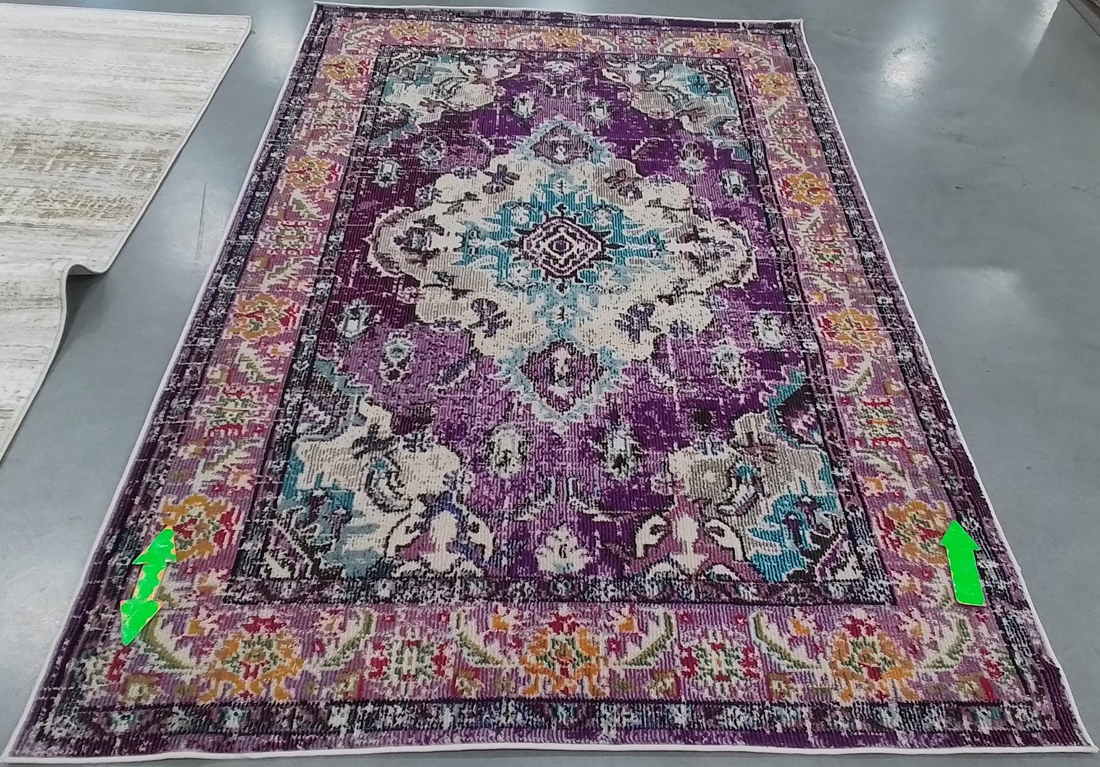VIOLET / LTBLUE 5'-1" x 7'-7" Back Stain Rug, Reduced Price 1172800218 MNC243L-5 gallery