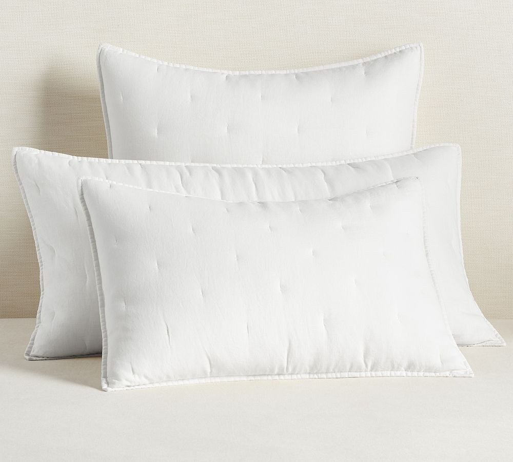 Pottery Barn-Belgian Flax Linen Tufted Quilt gallery