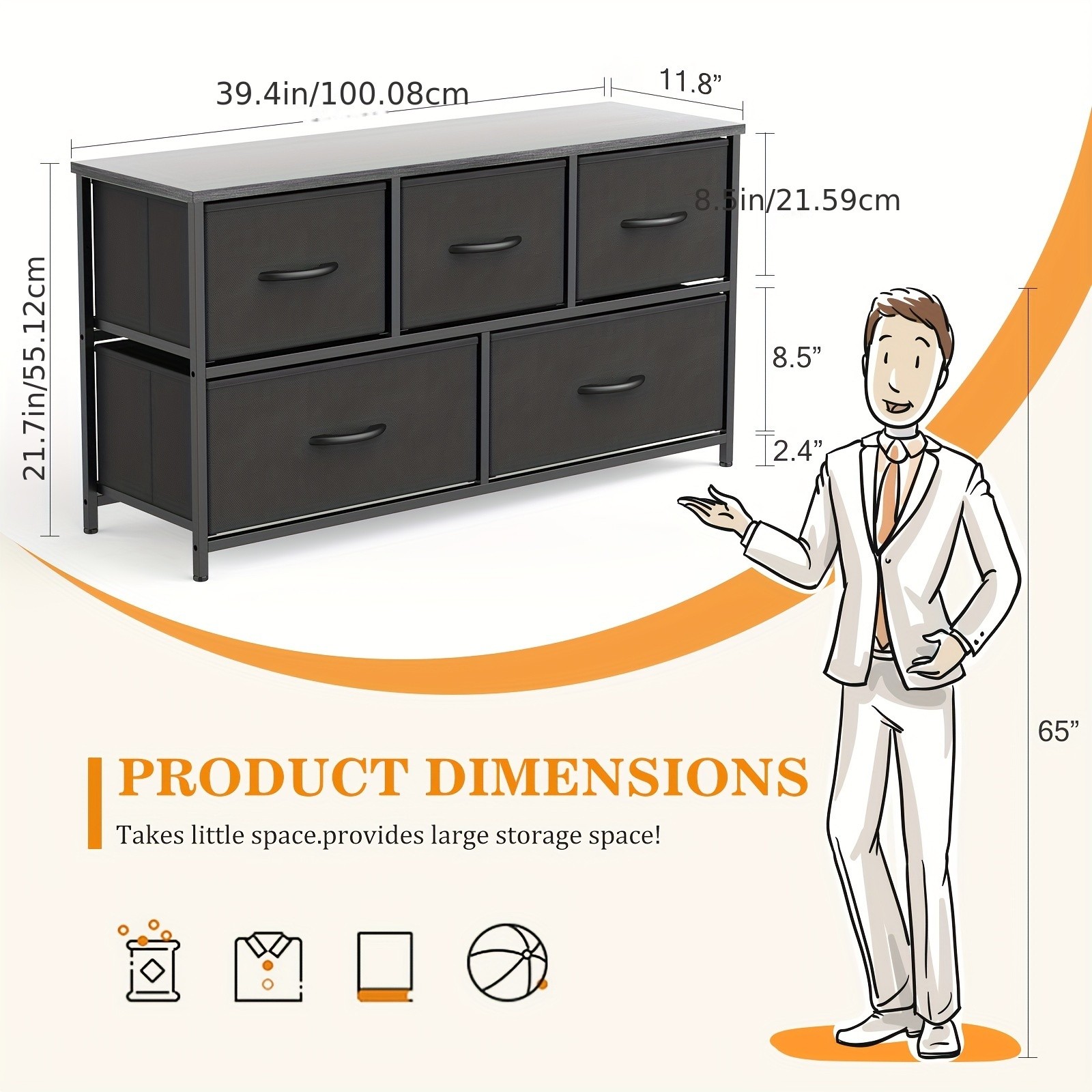 Storage Cabinet with 5 Drawers gallery