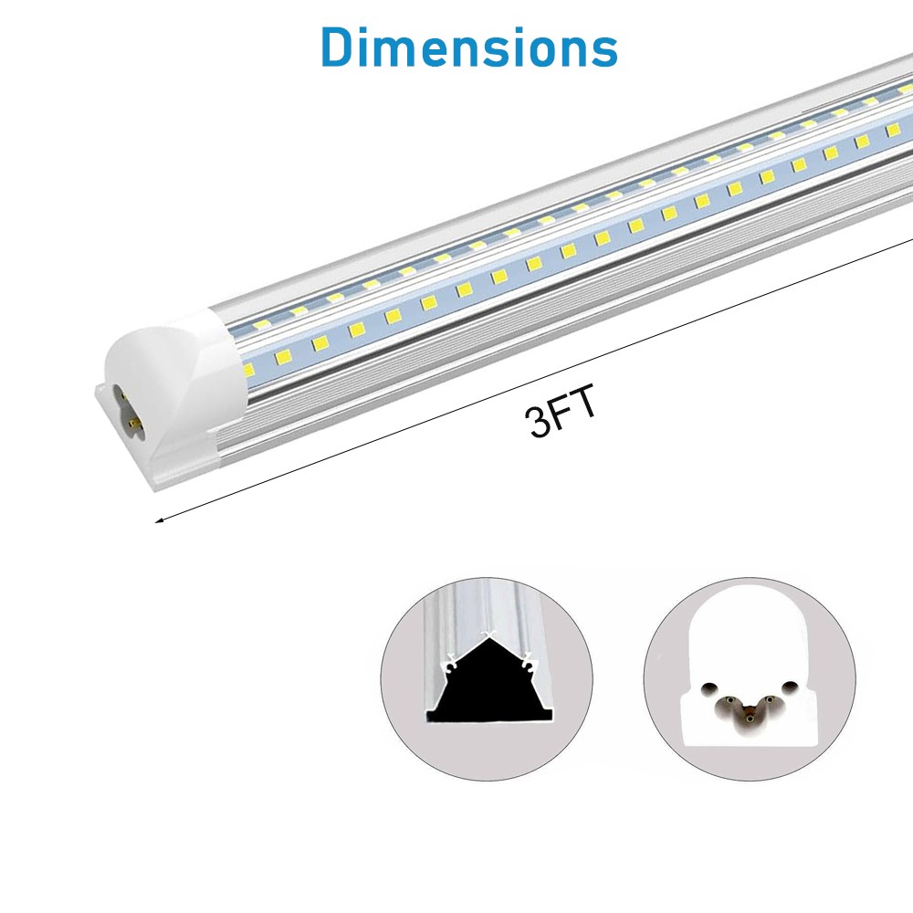3FT 4FT 6FT T8 LED Tube Light Bulb 6500K Super Bright LED Shop Light Fixtures gallery