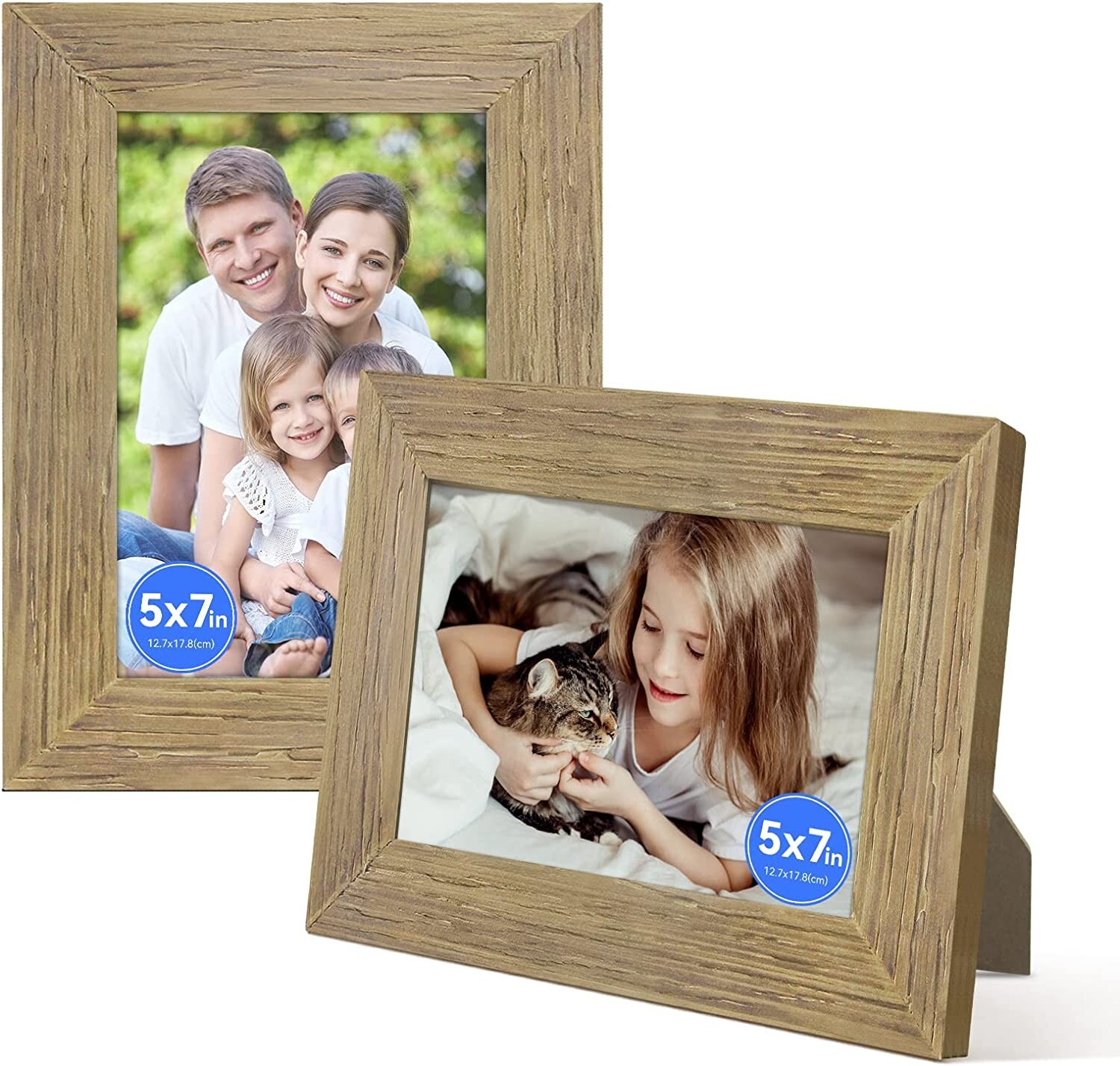 5X7 Picture Wall Mount Tabletop Art wood Frames Poster Display Rustic Wood Frame gallery