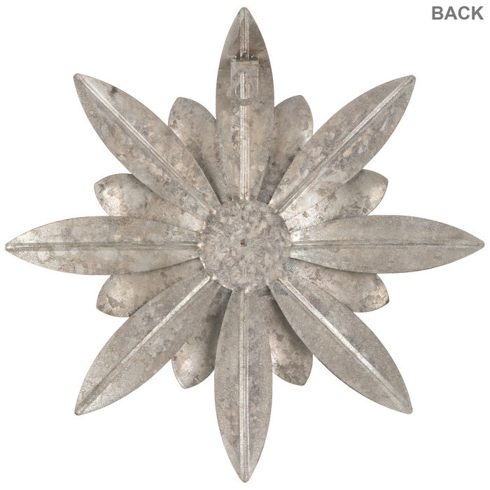 Galvanized 11" Rustic Flower Metal Decor gallery