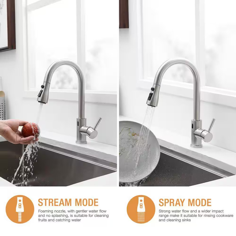 14. 5In. Touchless Sensor Single Handle 360° Spout Swivel Pull down Sprayer Kitc gallery