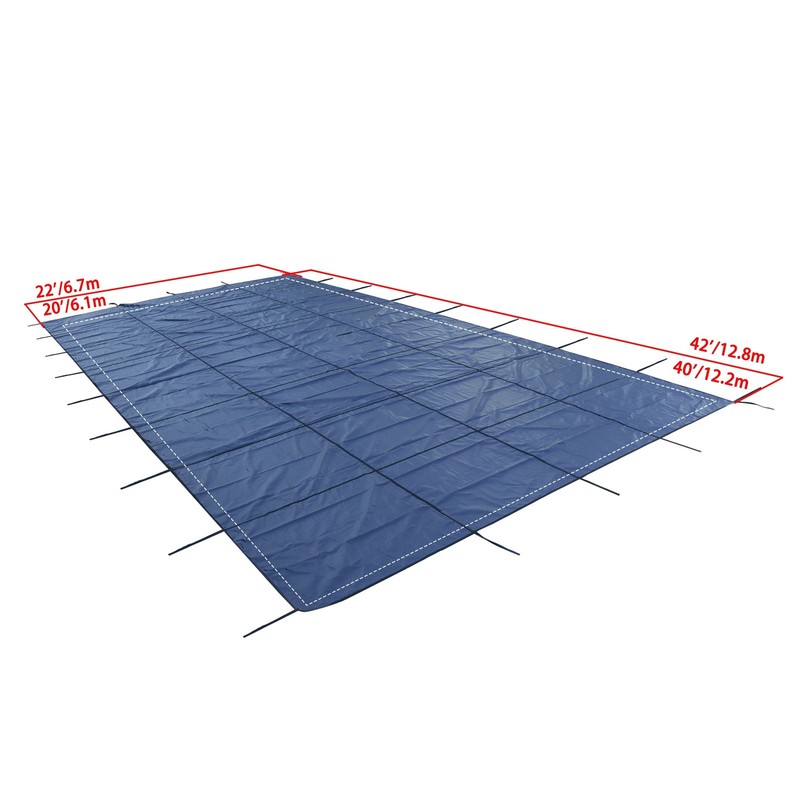 LABLT Blue Inground Heavy-Duty Solid Pool Safety Cover 27 x 47FT Include Tool gallery