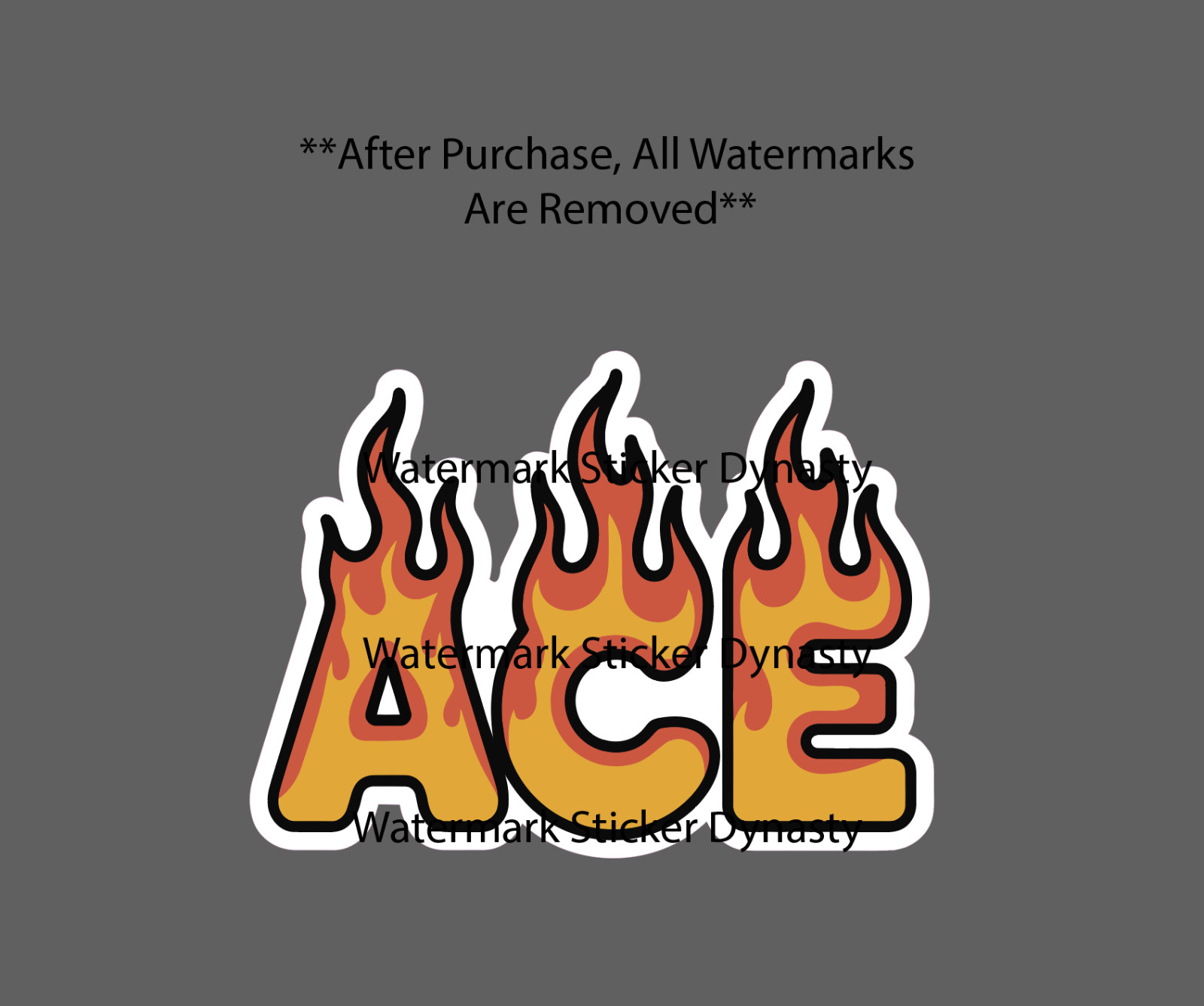 Ace Sticker Waterproof Decal Fire Flames Cards Game Sports Gift NEW gallery