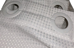 White Hookless Waffle Weave Fabric Shower Curtain 72″ Wide x 86″ Long New