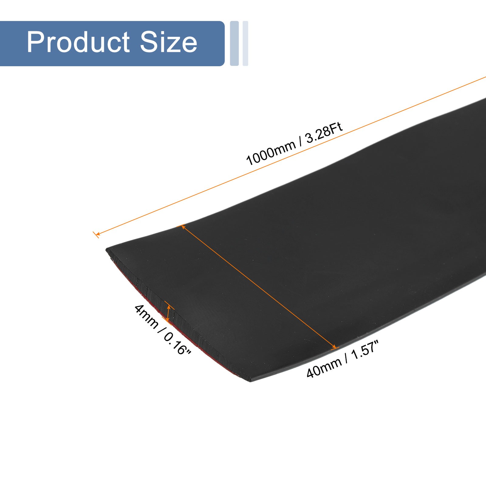 3.28Ft x 1.6" Floor Transition Strip, Adhesive Vinyl Floor Cover Strips, Black gallery