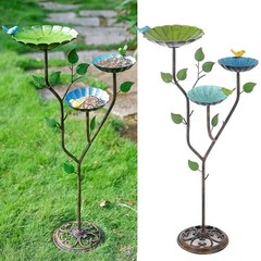 Bird Baths for Outdoors, 37″ H Bird Bath for Outside, 3-in-1 37″ H Pedestal