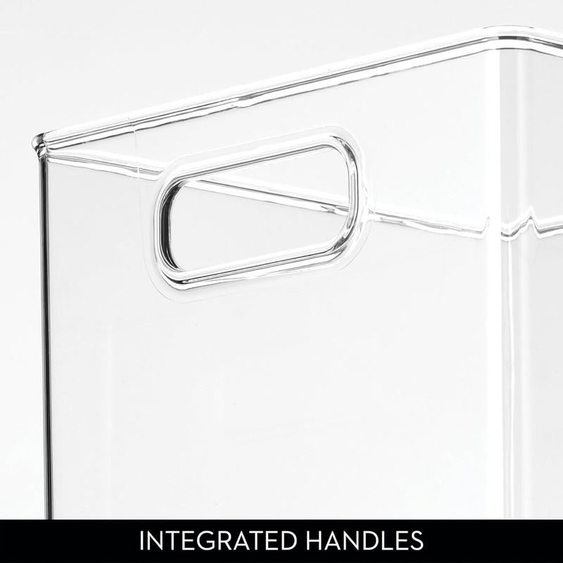 Durable Clear Food Storage Bin with Handles - 8"L x 8"W x 6"H for Easy Access gallery