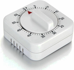 60 Minute Wind Up Mechanical Timer with Loud Alarm Manual Countdown Clock