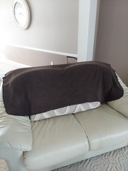 FLEESE BLANKET ONE LAYER BROWN MEASURES 50 × 60 INCHES