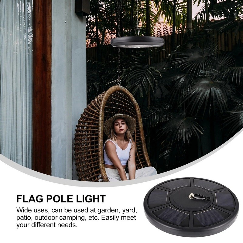 Solar Flagpole LED Lights LED Flag Pole Light Waterproof Outdoor Pole Top Lamp gallery