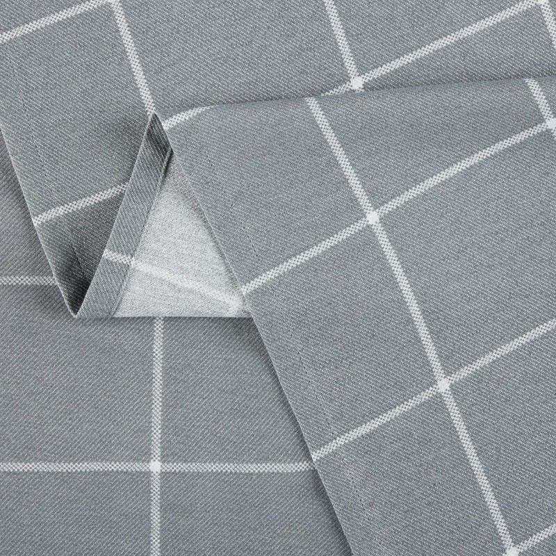 Windowpane Fabric Tablecloth Grey 60"W x 84"L Rectangle gallery