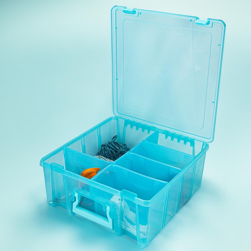Super Satchel Compartment Box Stackable Durable Art Storage With 8 Removable Com gallery
