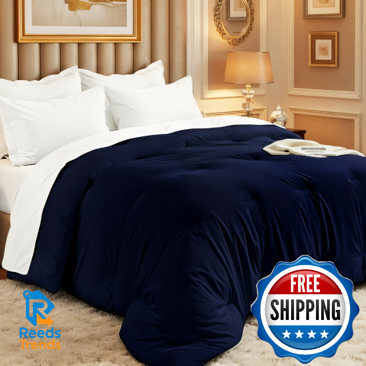 Easthome Twin Size Comforter All Season Quilted Bed Duvet Ultra-Soft Down Altern gallery