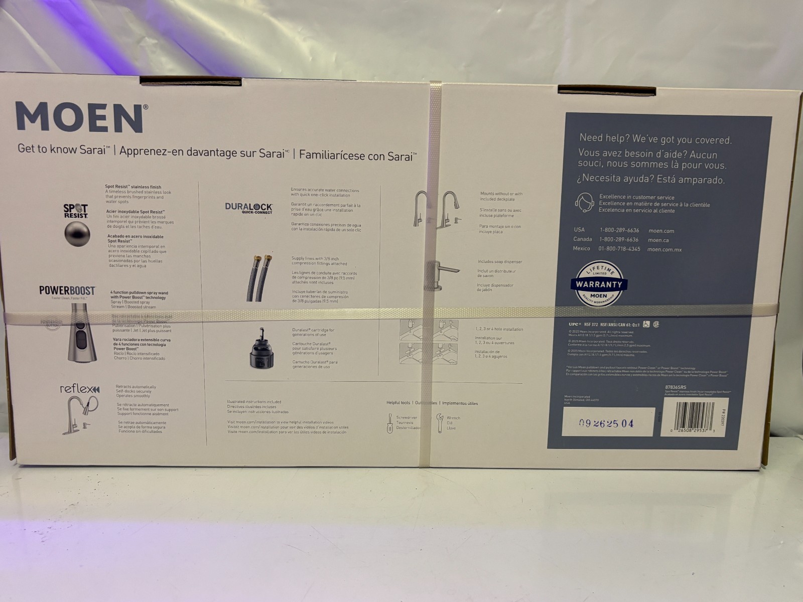 Moen Sarai 87836SRS Pulldown Kitchen Faucet w/ Soap Dispenser & Powerboost gallery