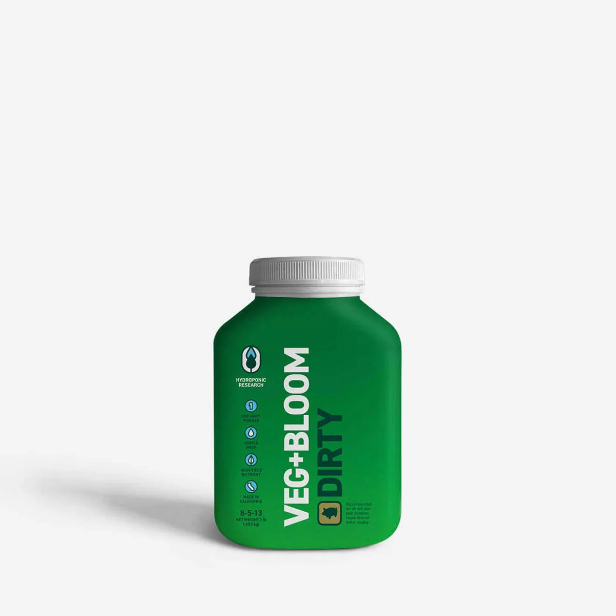 VEG+BLOOM One-Part Powder Nutrient - DIRTY - 1 lb Hydroponic Plant Nutrient gallery