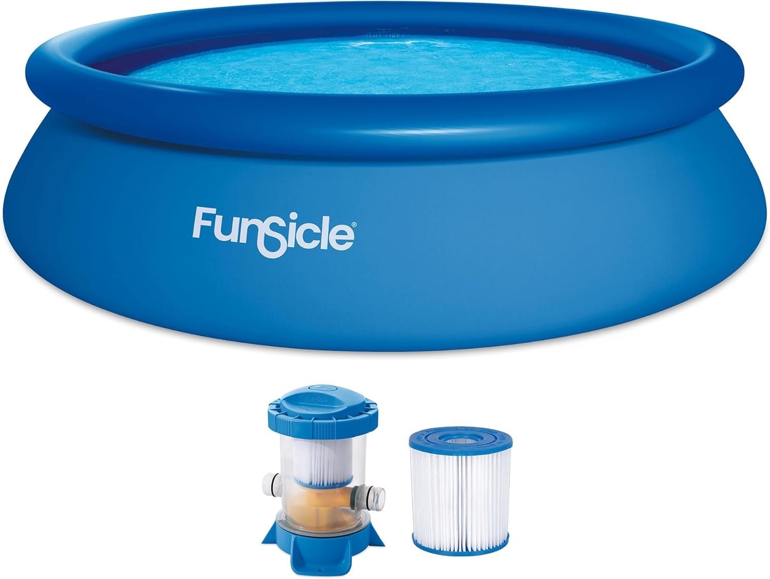 Above Ground Pool, 10'x30" Round Quickset w/ 400 GPH Pump, Type I Cart & Patch gallery