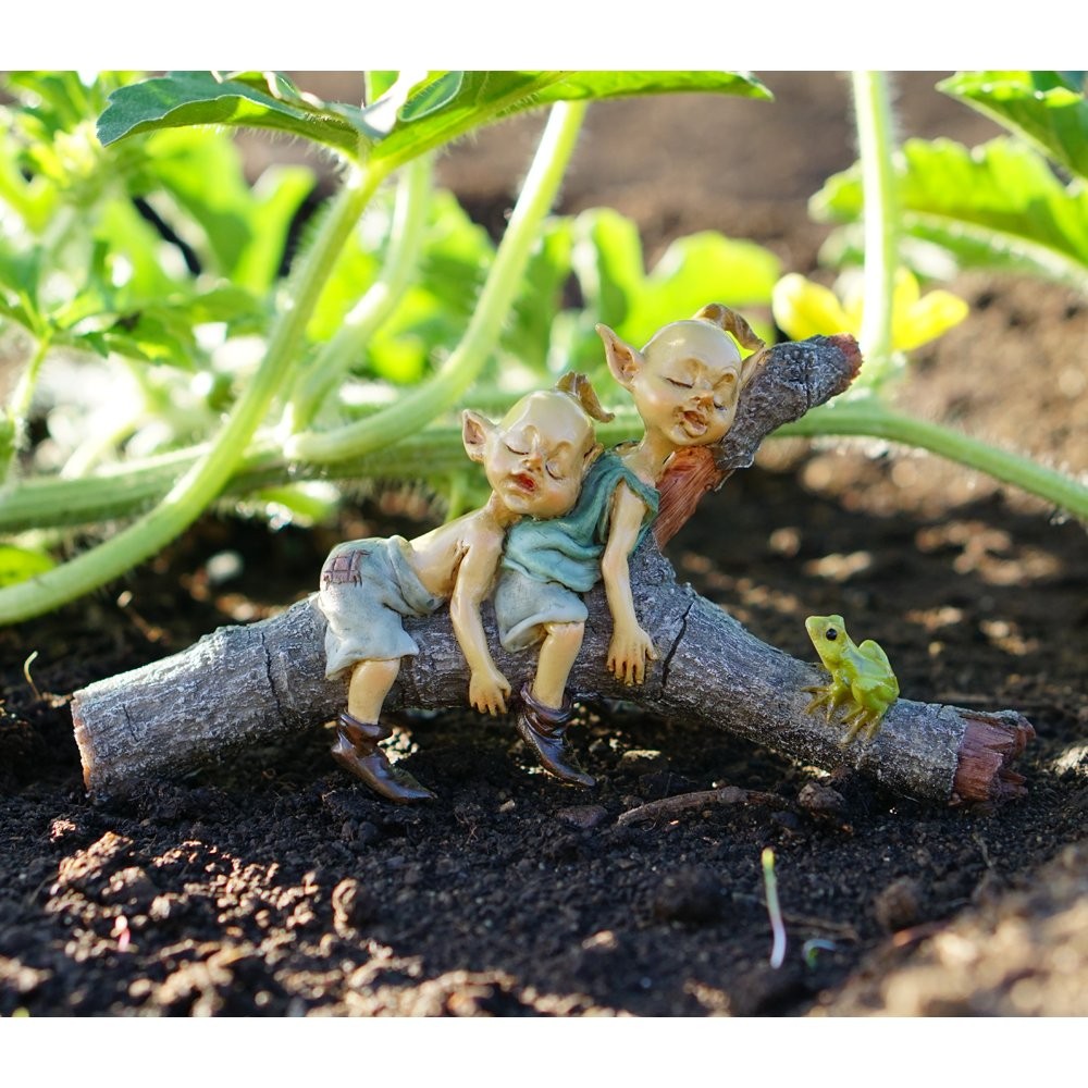 Top Collection Miniature Fairy & Terrarium Twin Garden Pixies Napping on Tree gallery