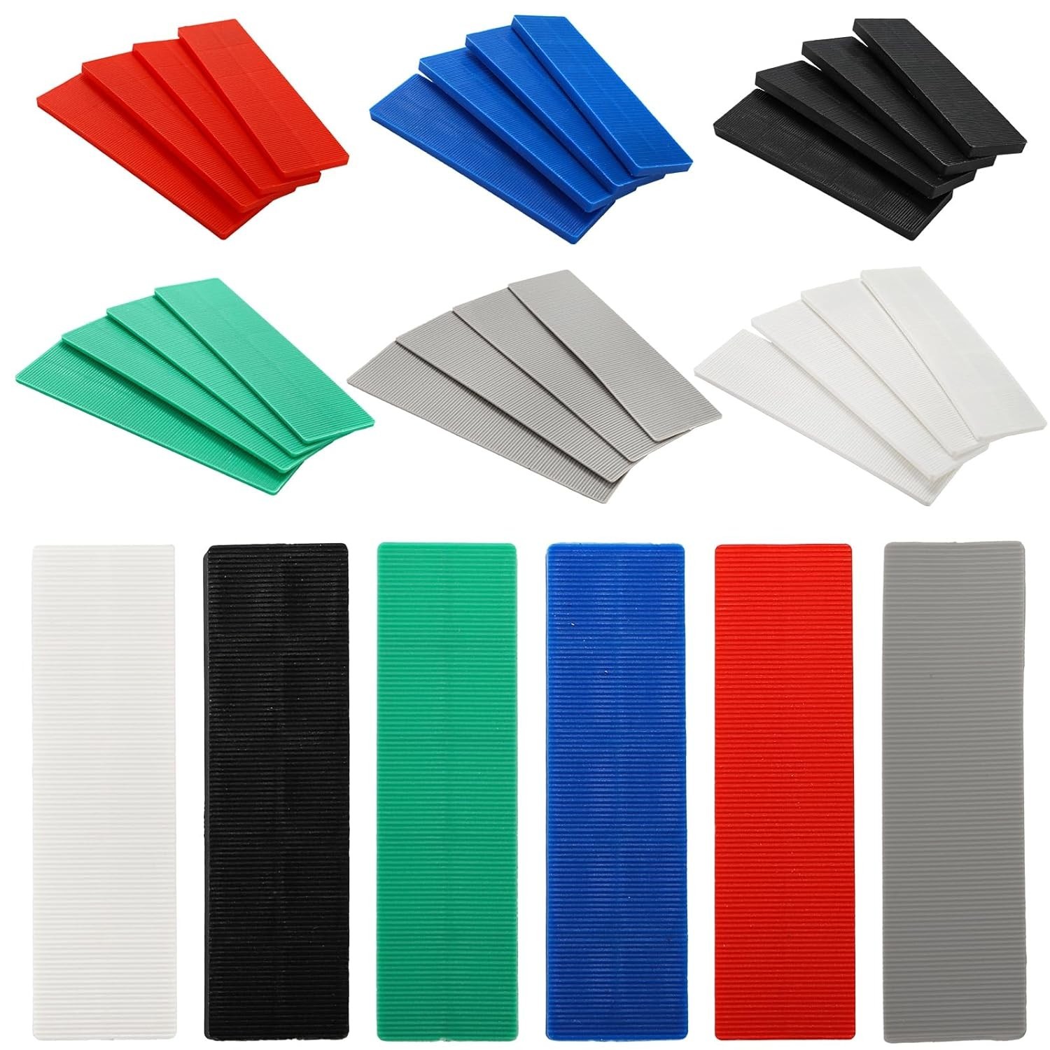 300 Pcs Plastic Flat Shims for Leveling, 6 Size Structural Tile Composite Shims gallery