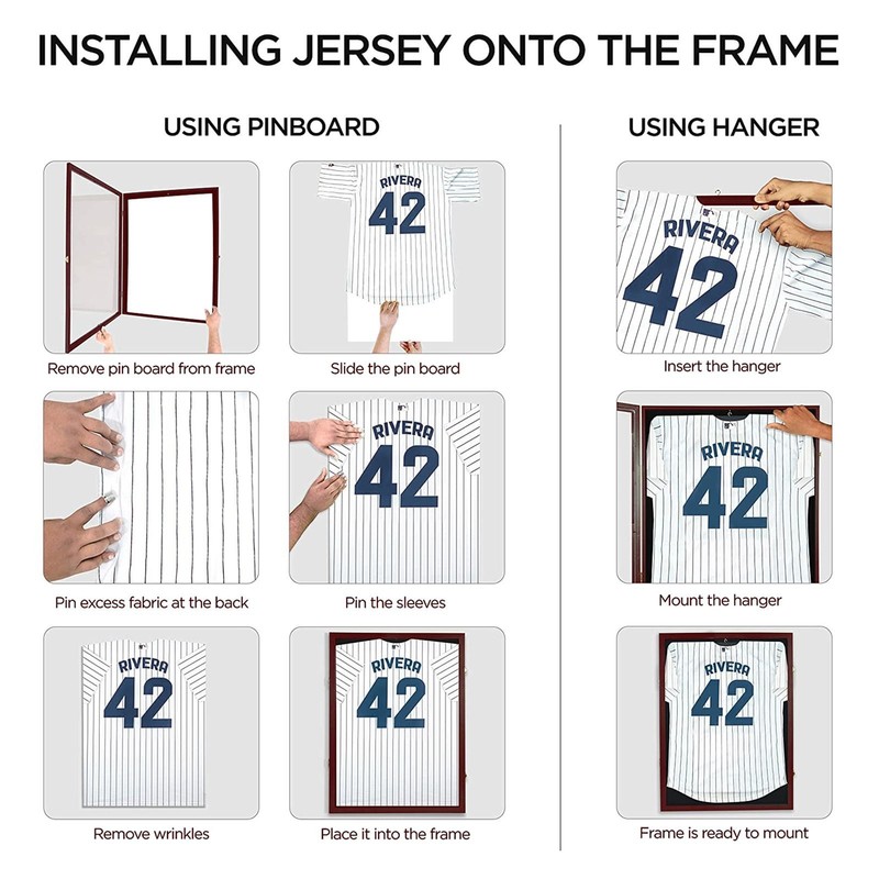 Jersey Display Frame Case Lockable, Large Sport Jersey Shadow Box with 98% UV gallery