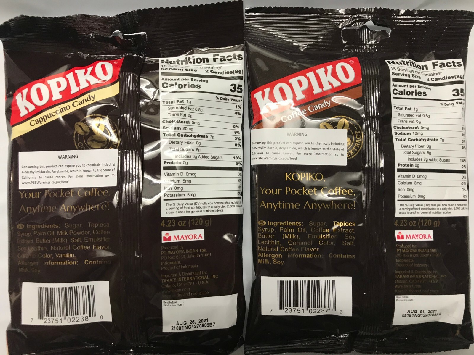 Kopiko Cappuccino Candy or Coffee Candy 4.23 oz / 120 g gallery