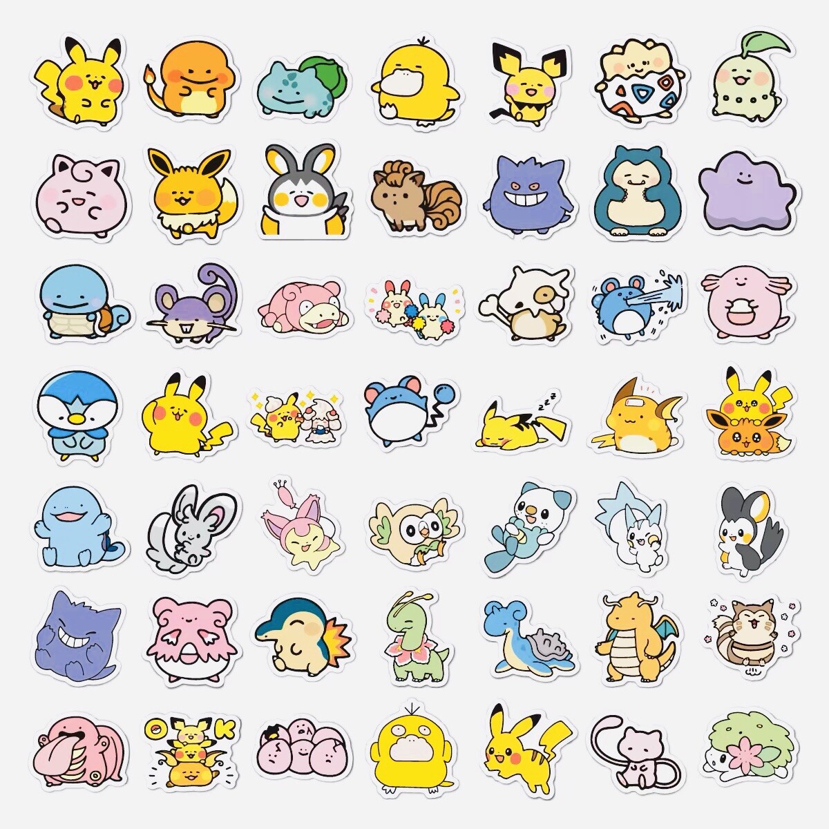 100 Anime Pokémon Pocket Monster Chibi Cartoon Cute Stickers Decal Decoration gallery