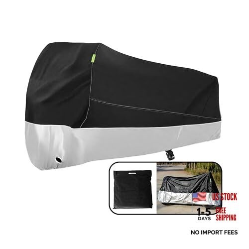 One Waterproof Motorcycle Cover, Heavy Duty Outdoor Motorbike XL (230x95x125CM) gallery