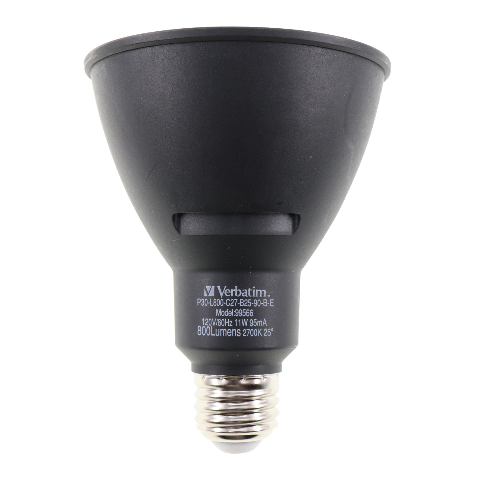 VERBATIM 99566 DIMMABLE PAR30 LED BULB, 120V, E26, 11W, 800LM, 2700K (6-PACK) gallery