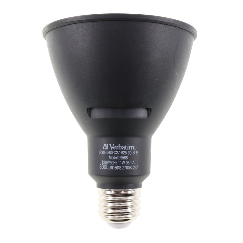 VERBATIM 99566 DIMMABLE PAR30 LED BULB, 120V, E26, 11W, 800LM, 2700K (6-PACK) gallery