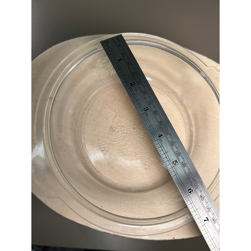 Glasbake replacement lids 507, 506 vintage Poppy design 61/2 + 71/2 round USA gallery