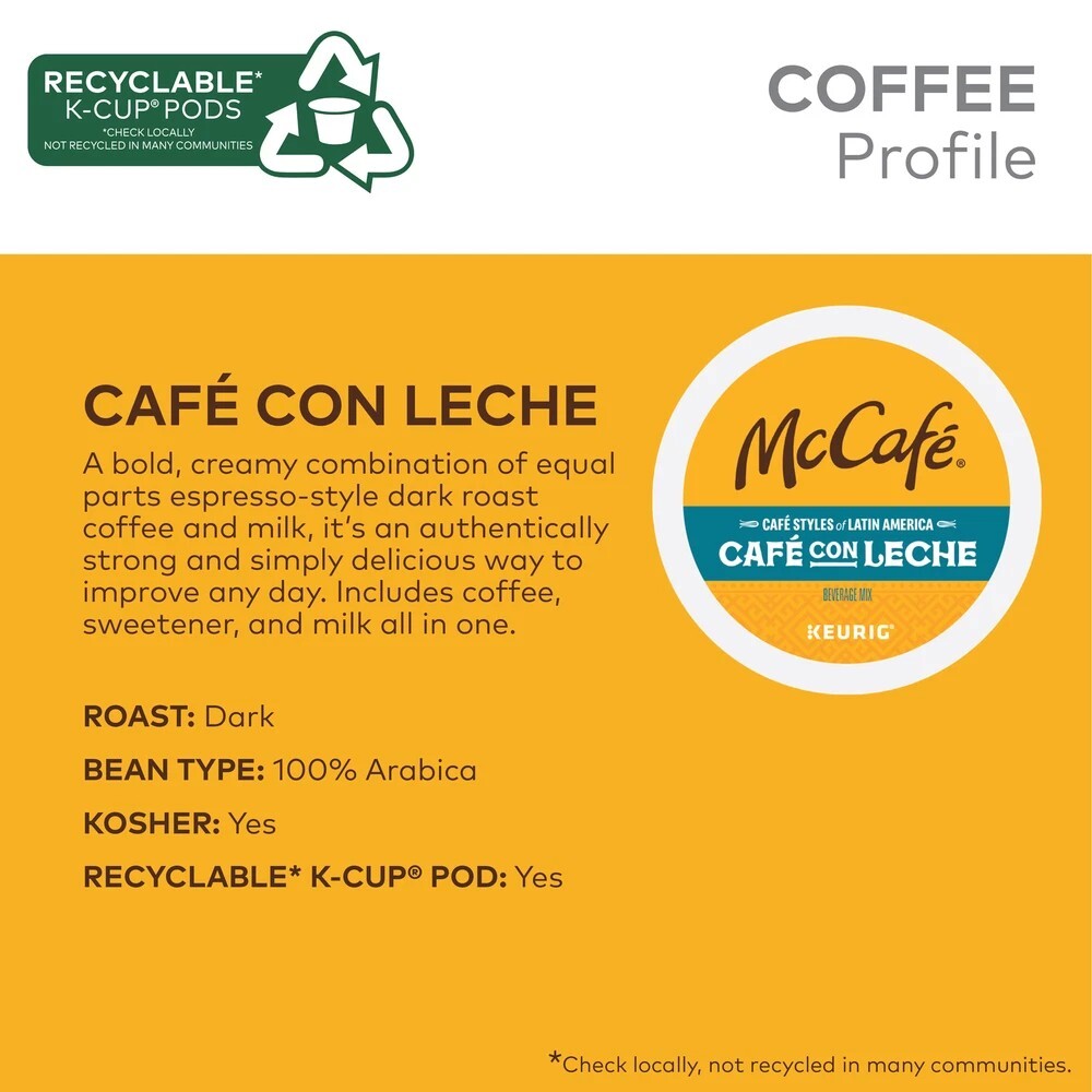 McCafé Café con Leche, K-Cups, 60 Count - Bulk Stock gallery