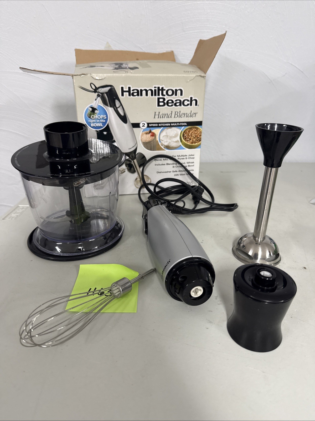Hamilton Beach 59765 2-Speed Hand Blender w/ Chopping Bowl & Whisk - Silver gallery