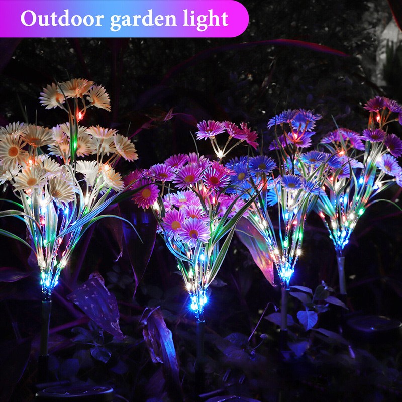 Solar Flower Garden Light LED Stake Lamp Outdoor Yard Waterproof Christmas Decor gallery