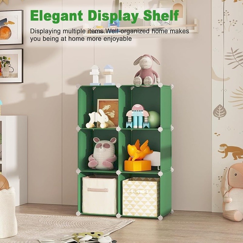Versatile Storage Cube Display Shelf Easy Assembly Customizable Design 6 Cubes gallery