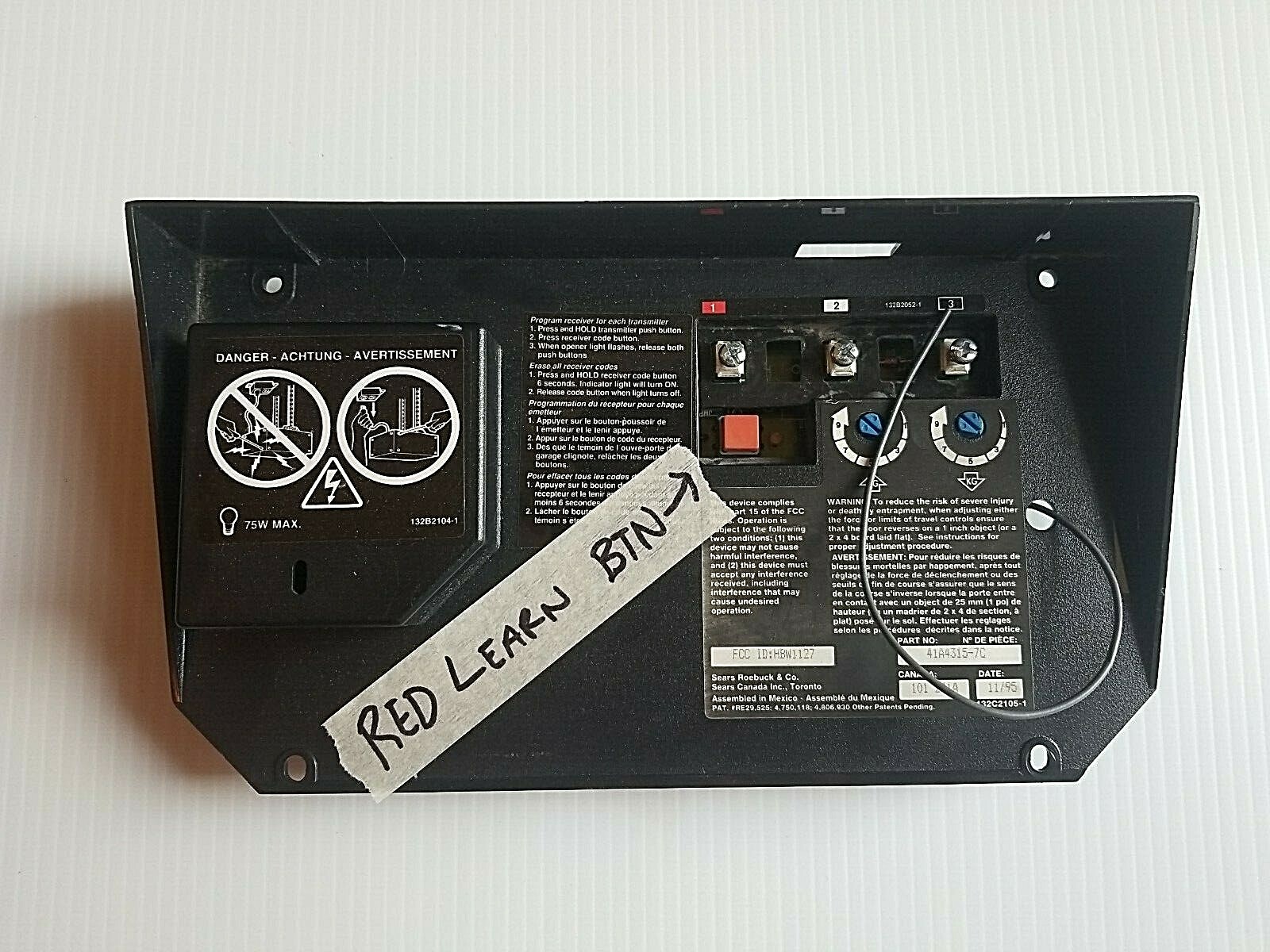 Sears Craftsman Circuit Board RED Learn Button 41A4315-7 - GUARANTEED to work! gallery