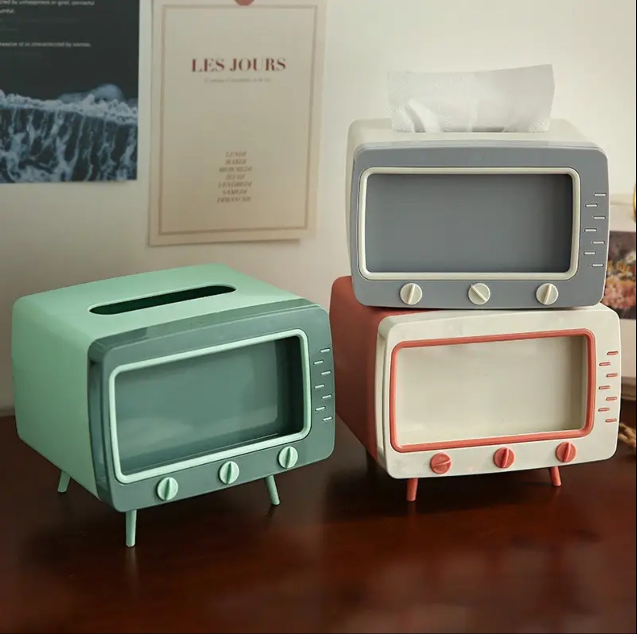 Cute Cartoon TV Tissue Box With Cellphone Holder For Home & Office gallery