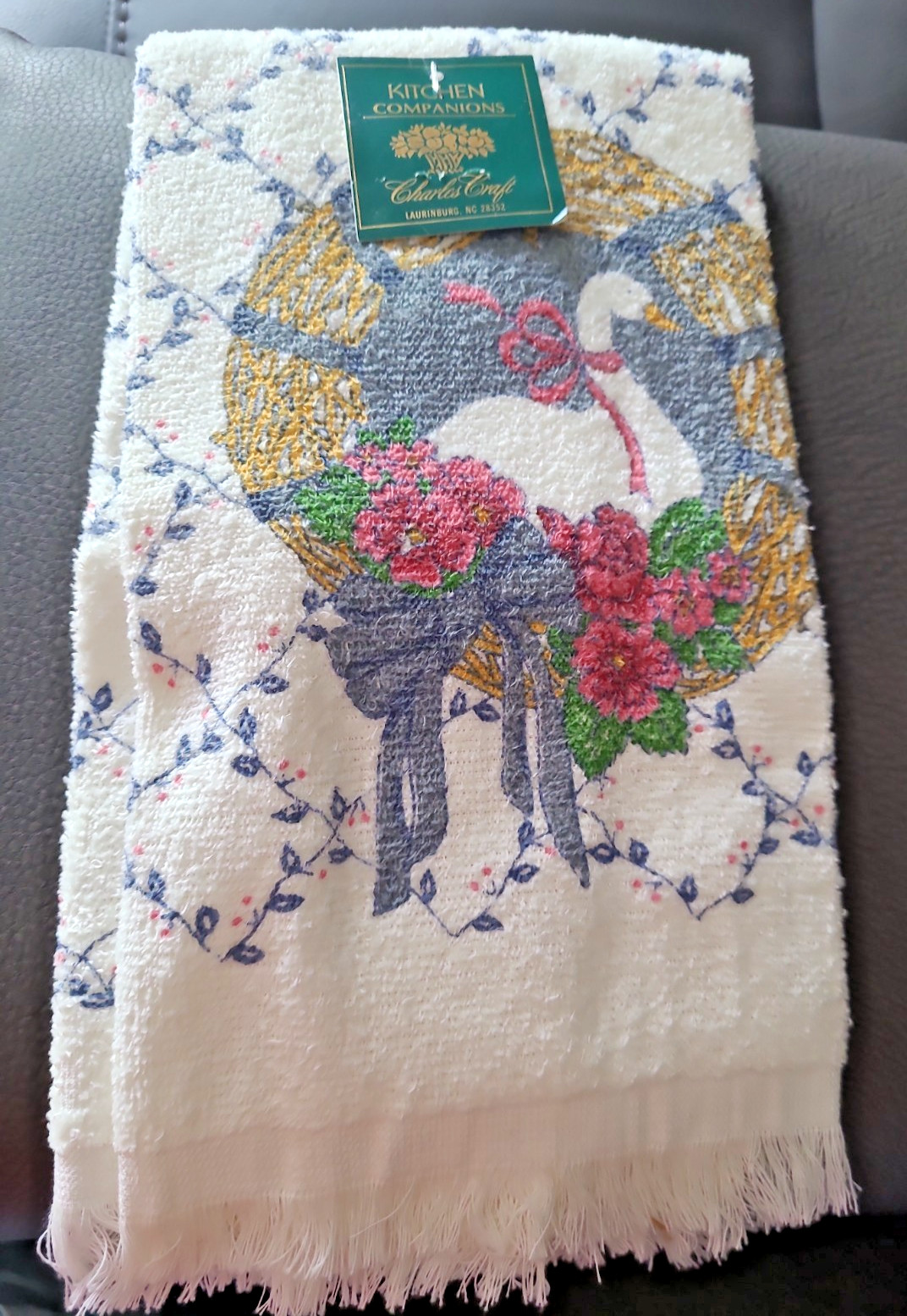 Vtg Charles Craft Cottagecore Country Goose Decor Kitchen Hand Dish Towel gallery