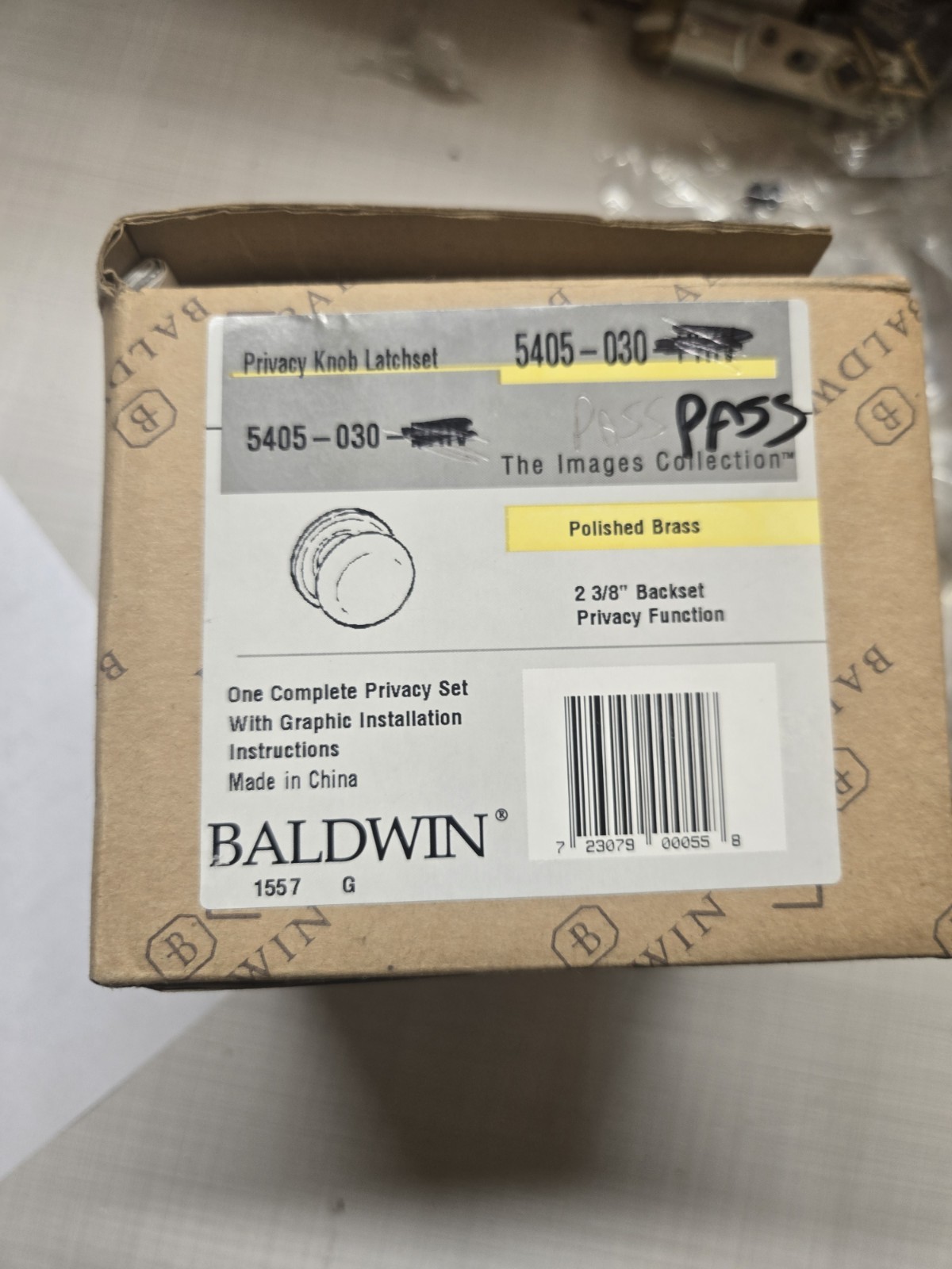 Baldwin Images Passage 5405 030 PASS Polished Brass Round Knob gallery