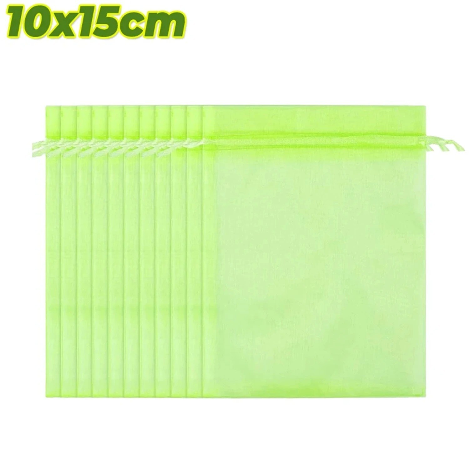 Fruit Protection Bags Green Mesh Fruit Tree Bags Drawstring Garden Netting Cover gallery