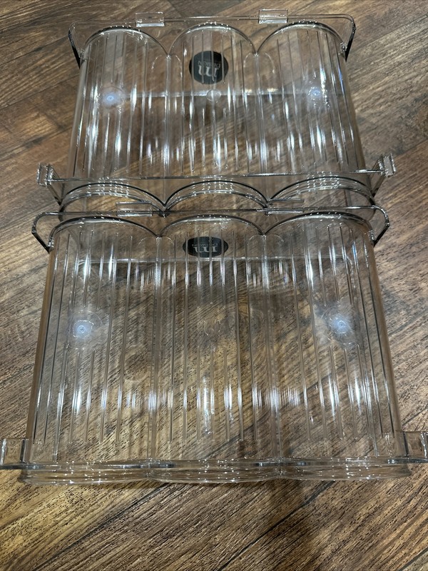 Water Bottle Storage Organizer Clear mDesign Holds 6 Bottles gallery
